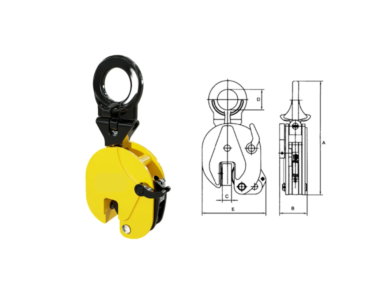PEGA CHAPA VERTICAL ALÇA ARTICULÁVEL